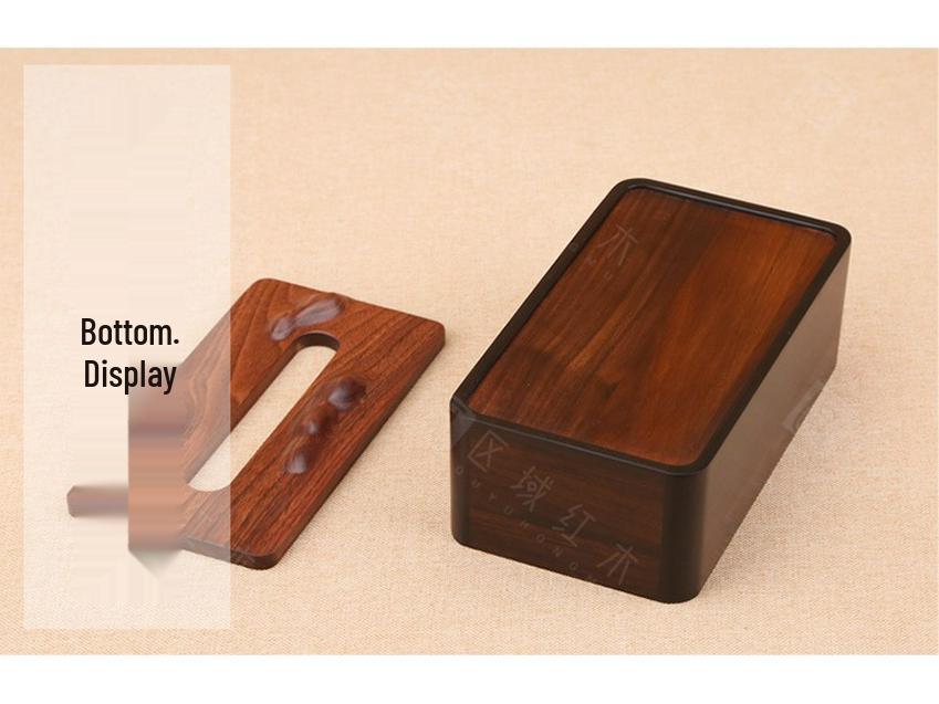 Massivholz Nussbaum Couchtisch Aufbewahrungsbox - Taschentuch- & Serviettenhalter
