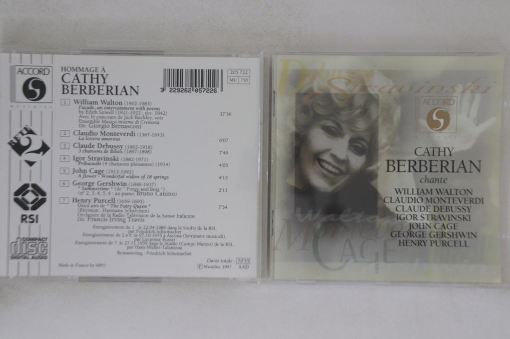 CD CATHY BERBERIAN - Chante 205722 ACCORD France Classical Used