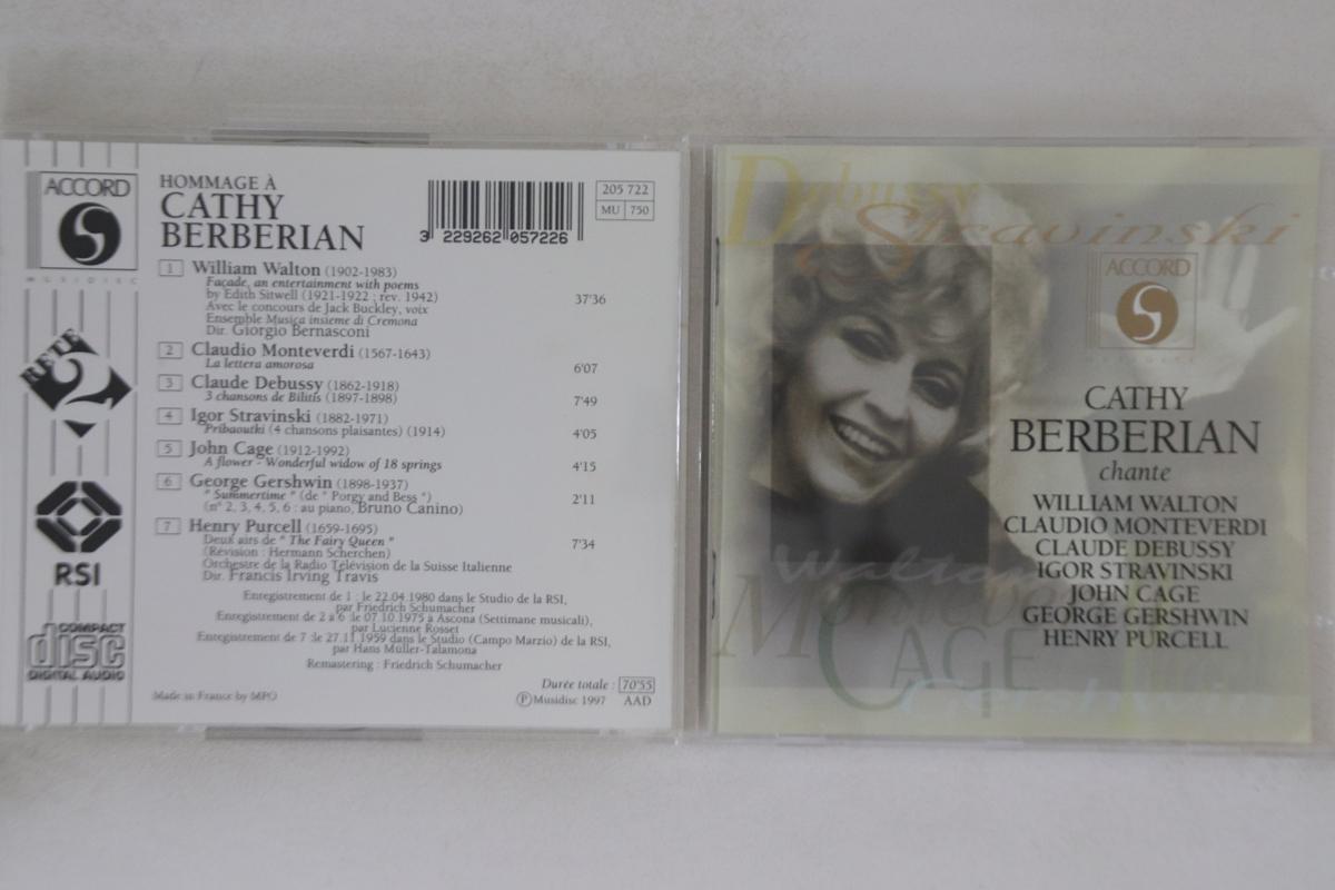 

CD CATHY BERBERIAN - Chante 205722 ACCORD France Classical Used