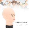 PVC Mannequin Head Bald Head Model with Universal Stand Interface for Wig Making Hat Display and Massage Training