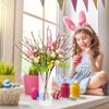 Easter Decoration Egg Cuttings Artificial Flowers  for 2024 Easter Home Party Supplies