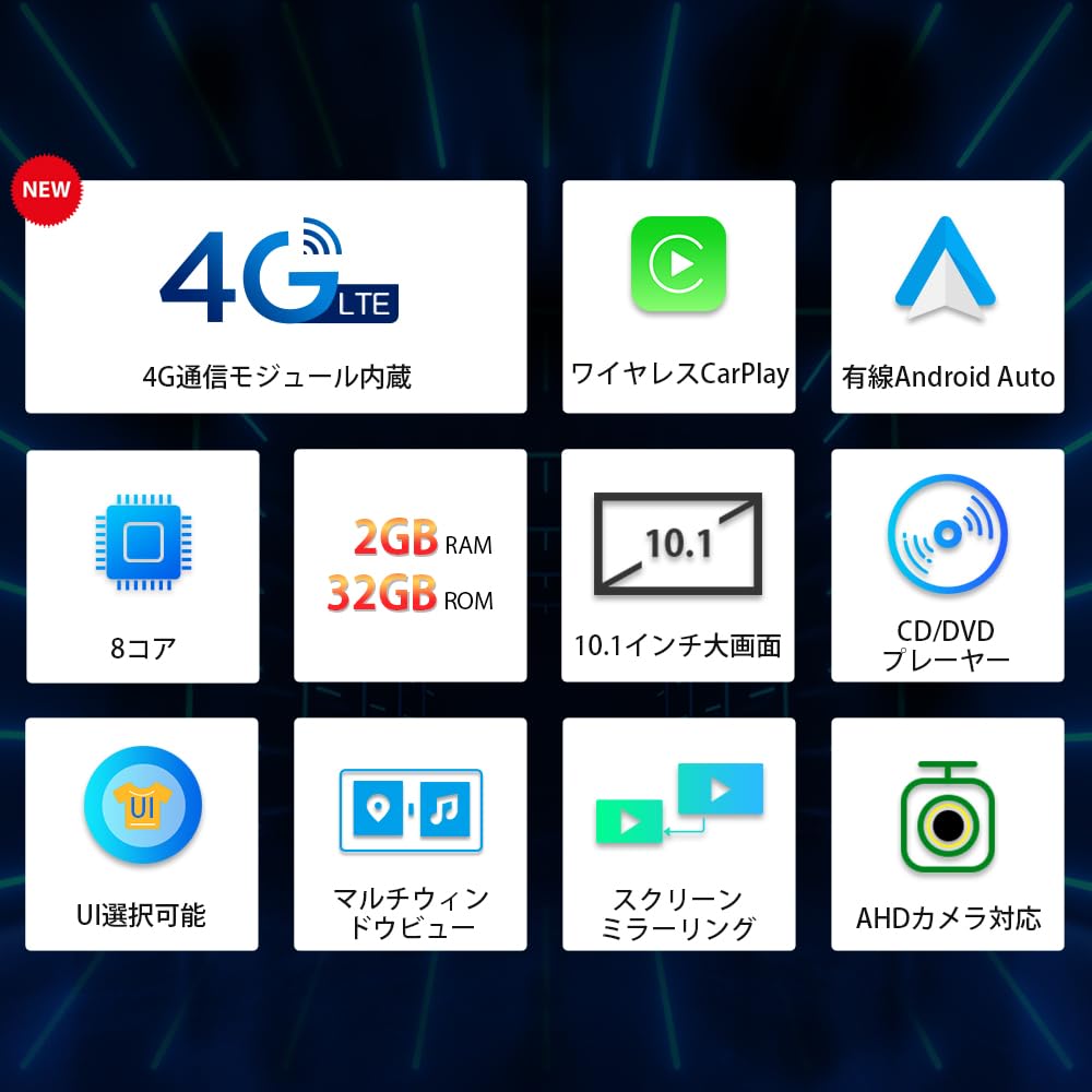 XTRONS Car Navigation System 2din Android12 Car PC Large Screen DVD Player 4G Communication SIM Compatible 8 Core Audio Integrated Bluetooth Wifi GPS