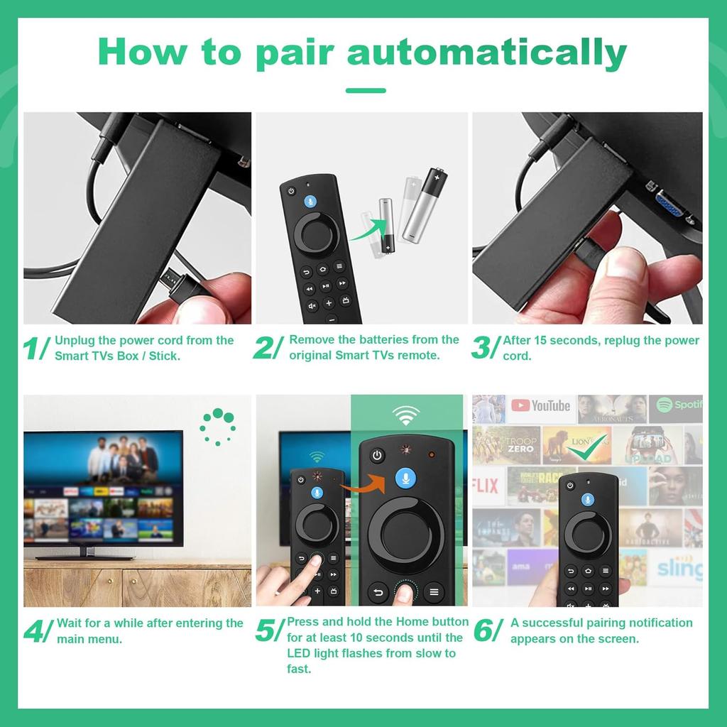 Replacement Voice Remote 3rd Gen,Compatible with AMZ Smart TV (Stick/4K/4K Max/Lite/Cube),for Insignia-Toshiba-Pioneer Smart TV