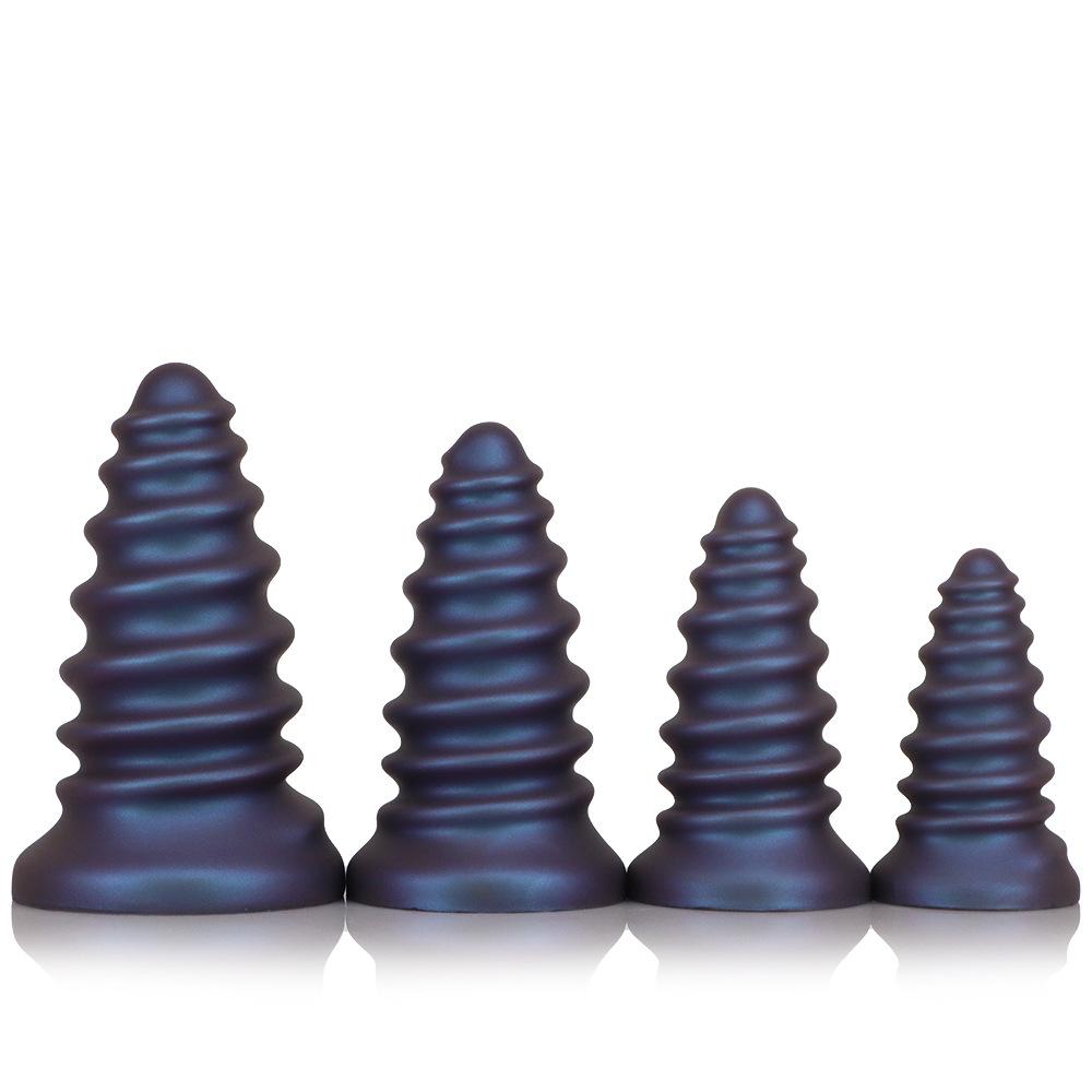 Screws Soft Silicone Anal Plug  Adult Male and Female SM Sex Toys  Masturbation Orgasm Toys  Irregular Anal Dilation