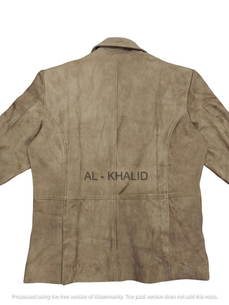 AL KHALID Neuer Herren Braun Wildleder ZWEI KNÖPFE Blazer Weiches Lammleder Lässig Slim Fit Mantel Blazer