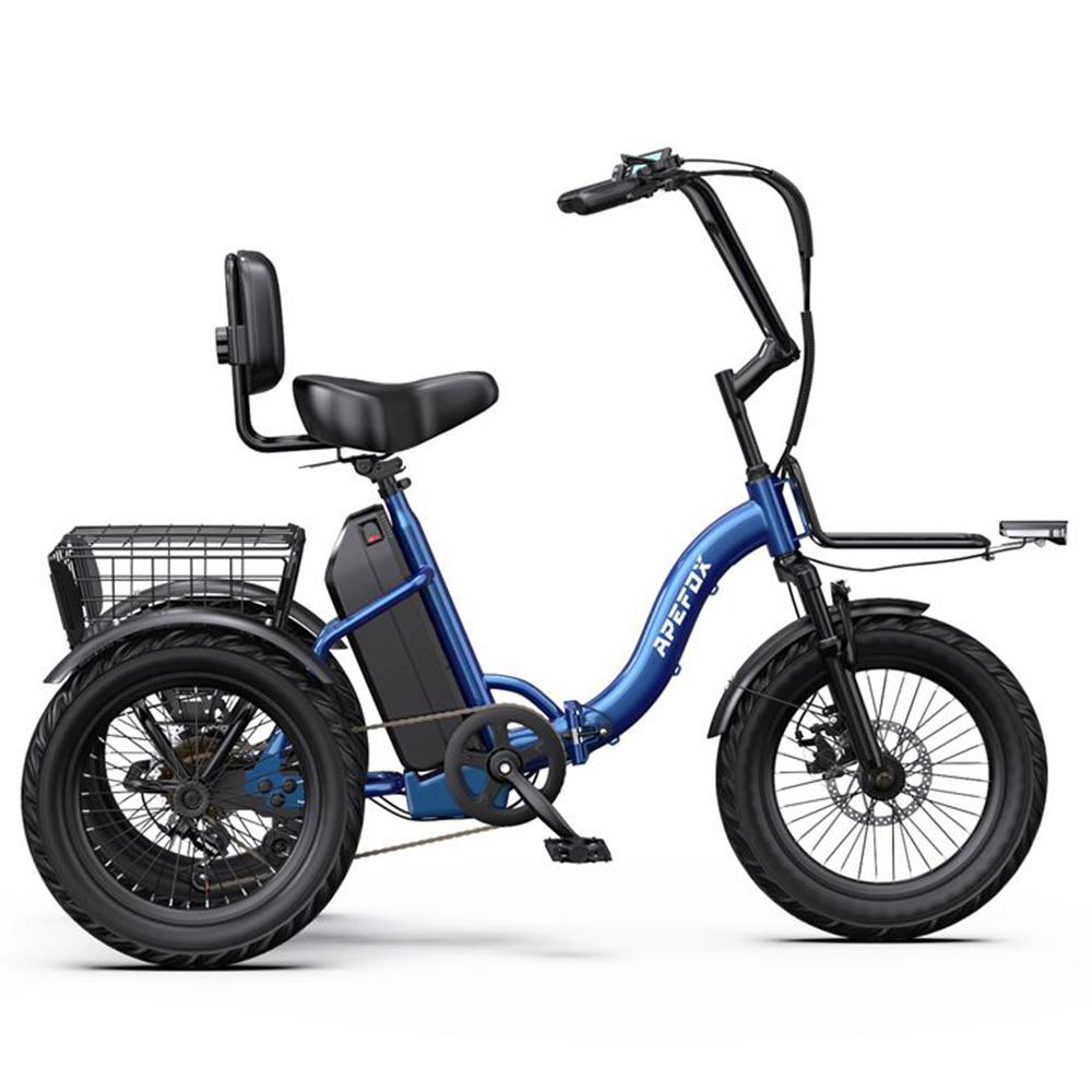 Elektrický bicykel Apefox Rh30 18" koleso 500W motor Mestský elektrický nákladný bicykel 48V 15Ah Dvojité kotúčové brzdy 7 rýchlostí Maximálny dojazd 70 km Modrý