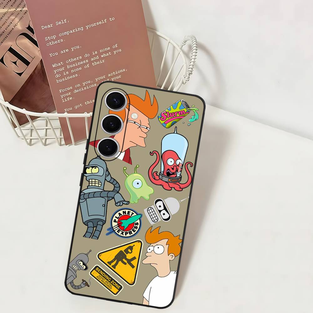 

Futurama Funny Animated Phone Case For Samsung S 24 Fe 25 Ultra Plus 20 Lite 21 30 22 23 24 22 Ultra 5G Fundas Samsung S20 lite 5G