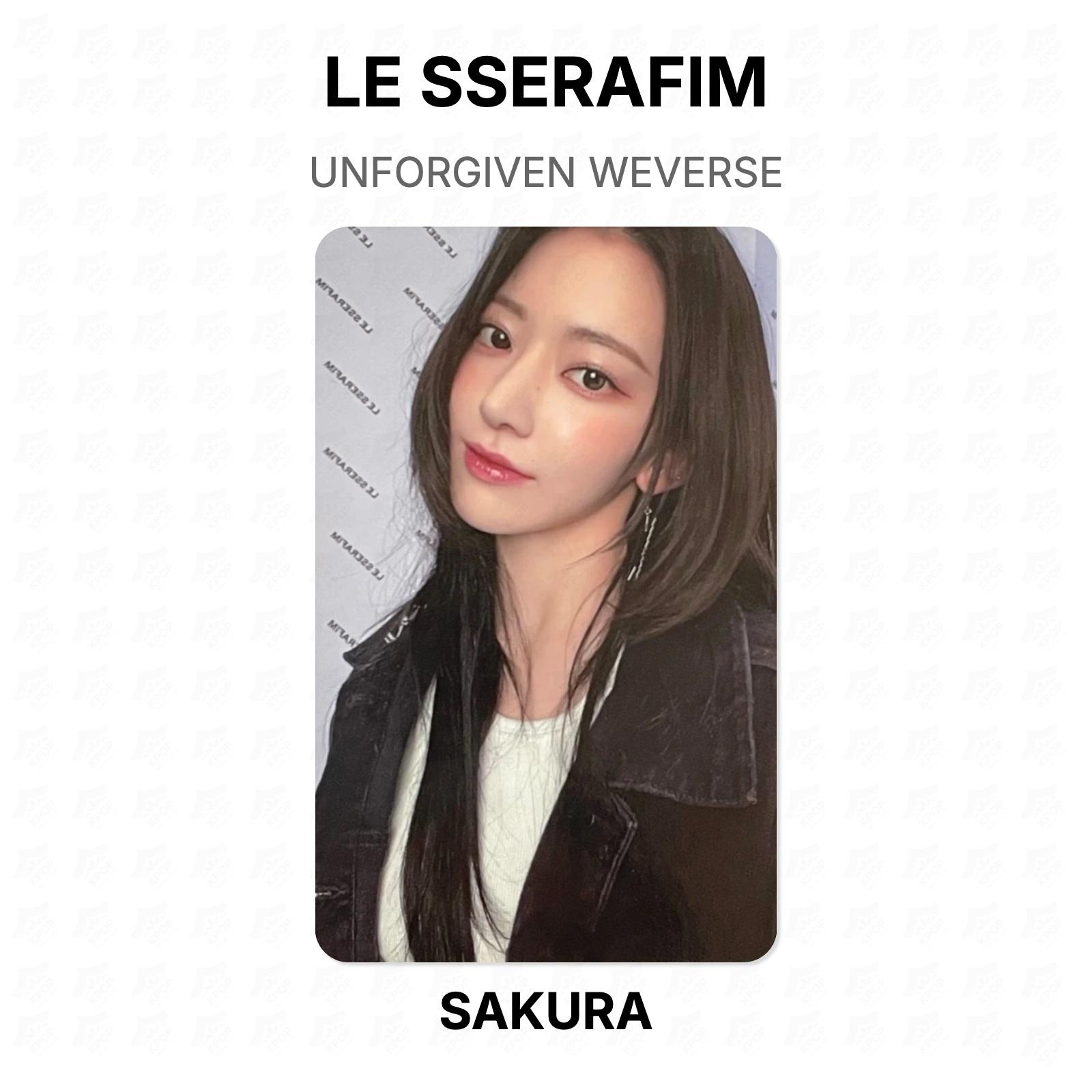 LE SSERAFIM UNFORGIVEN WEVERSE Official Photocard SAKURA 02