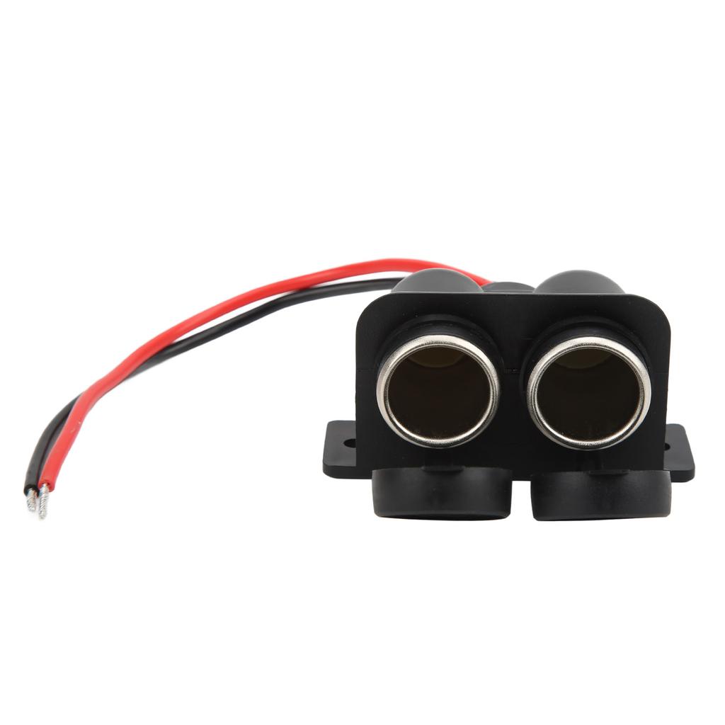 Dual Hole Cigarette Lighter Socket with 20cm Cable 12V 120W 10A Output for Car Marine Truck ATV RV