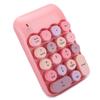 Mini 2.4G Wireless Numeric Keypad Vintage Colorful Round Cap Num Keyboard Waterproof 18 Keys for Financial Accounting