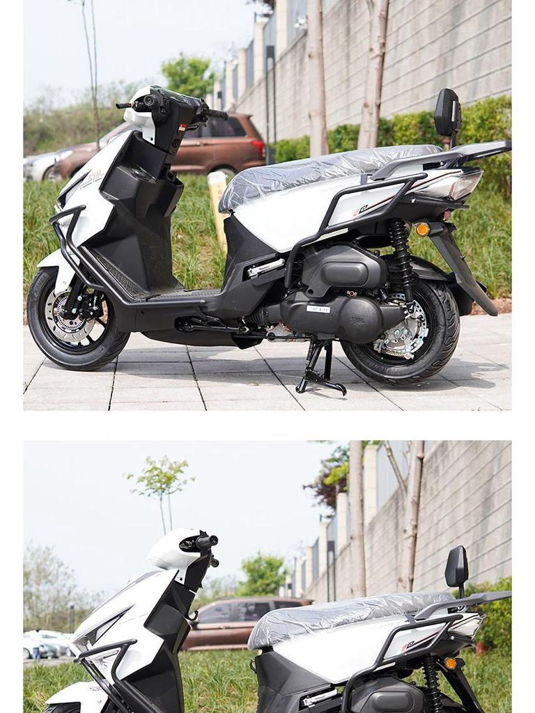 Sanyang Xing SHEX125 Crash Bars: Front and Rear Bumpers, Exhaust Protection, Thickened Anti-fall Backrest Accessories