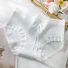 Antibacterial Girls' Mid-Waist Cotton Panties - Breathable, Quick-Drying, Butt-Lifting with Bow Knot Design