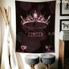 Blackpink Wandteppich Ästhetisches Wandbehang Gedruckter Stoffdecke Dekorative Wandteppiche für Schlafzimmer Wohnzimmer Heimdekoration