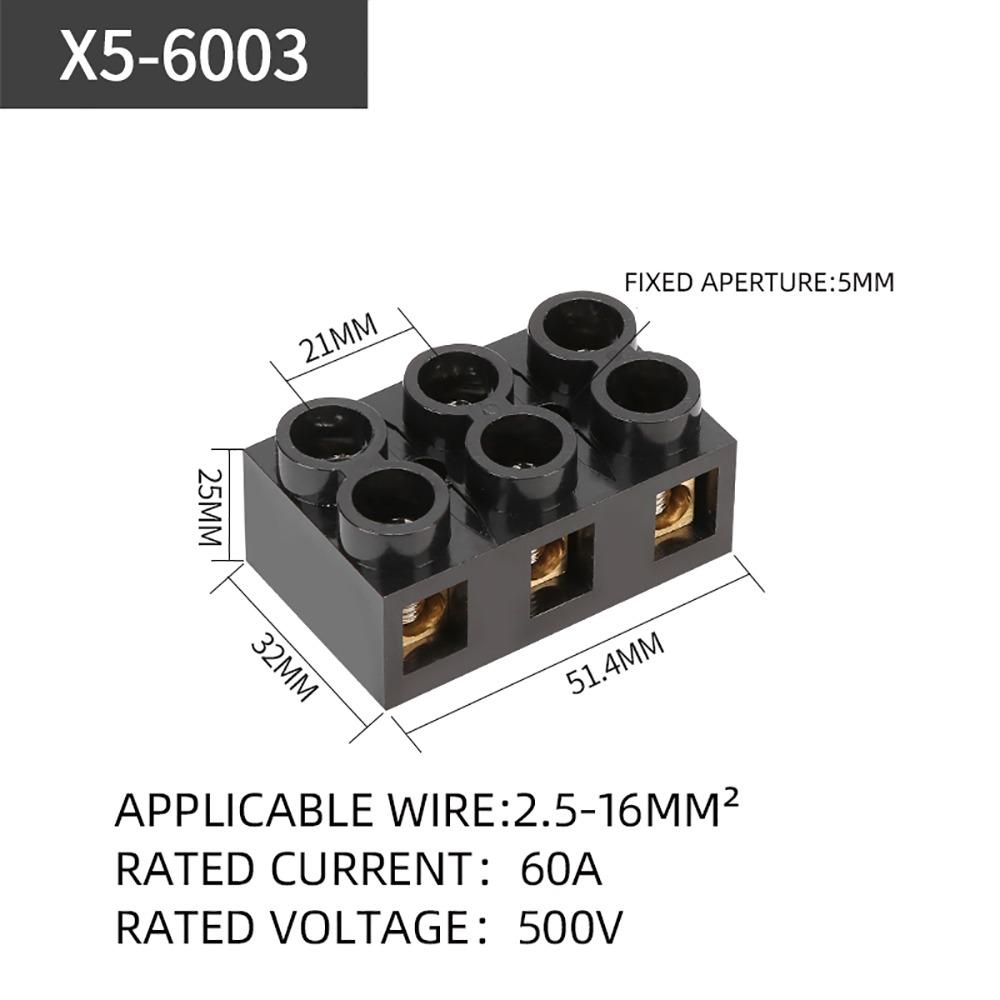 1Pcs X5 Series Terminal Block 20-6 AWG Terminal Electrical Connector New Wiring Connector