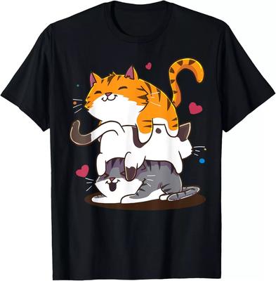 Süßes Katzen Anime Shirt – Kawaii Neko Katzen & Anime Liebhaber Geschenk T-Shirt Unisex