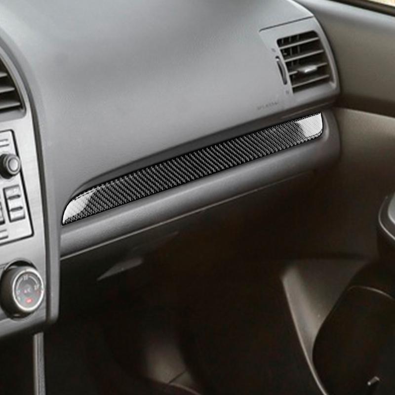 Real Carbon Fiber Car Accessories Passenger Dashboard Cover Soft Sticker For Subaru Impreza 2012-2016 XV Crosstrek 2013-2017