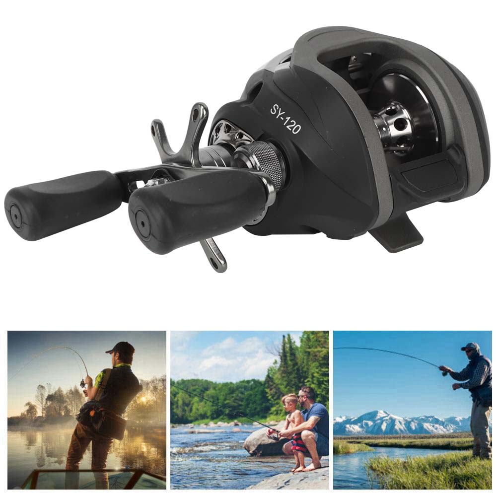 Aluminiumlegierung Schwarz Rechte Linke Hand Angelrolle Magnetbremse Metallspule AngelrolleSchwarz Linke Hand