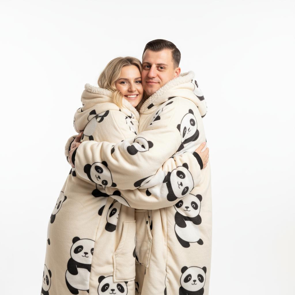 Bardzo Miękki Szlafrok Kocobluza Lazy Robe Panda 100 Cm