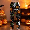 Men's Halloween Printed Drawstring Lounge Pants Casual Sleepwear Relaxed Fit Soft Fabric Comfortable Waistband