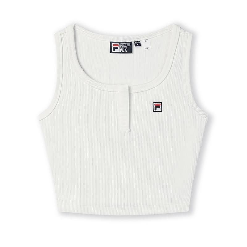 

New FILA Tank Tops Women s Cloud White F11W527101F-WT L