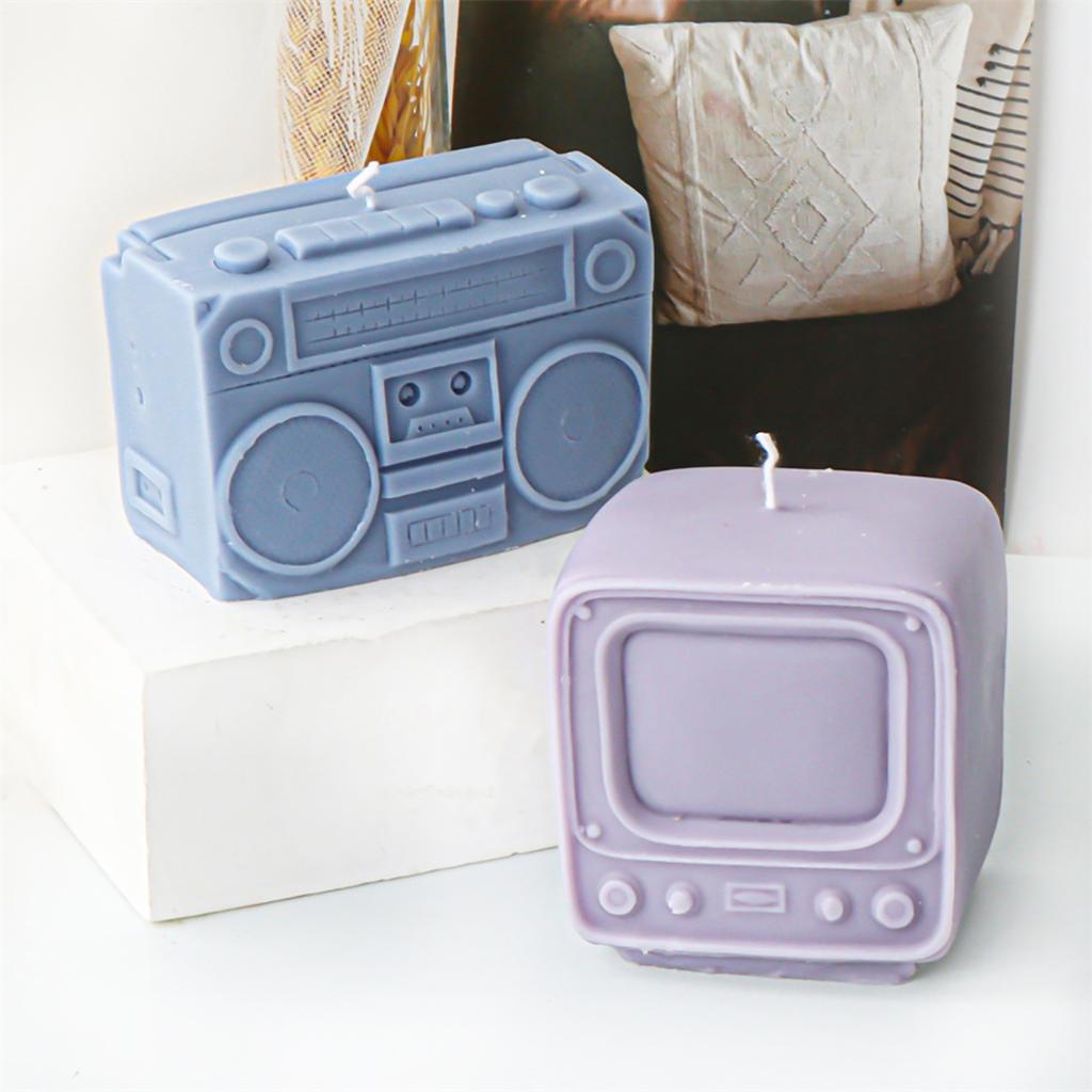 Simulation Television Candle Mold for Making Candle Soap Fondant Decors Silicone Molds Chocolate Baking DIYs Craft