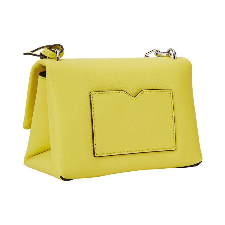 Michael Kors Mk Cece Metal Lock Chain Leather Crossbody Bag Mini Women bags Light-Yellow 32S9S0EC0L-763