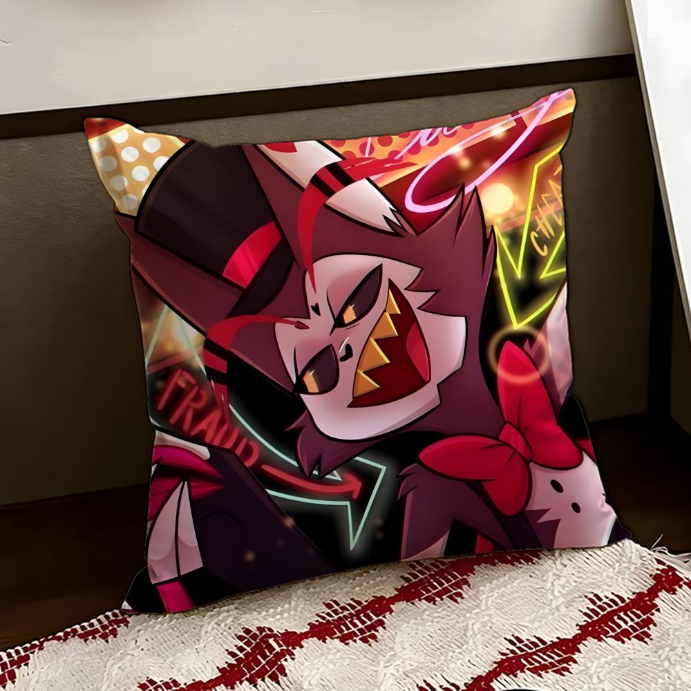 HHazbin HHotel Anime Cushion Cover Reversible Soft Durable Pillow Cover Home Car MultiScene Use for Daily Comfort