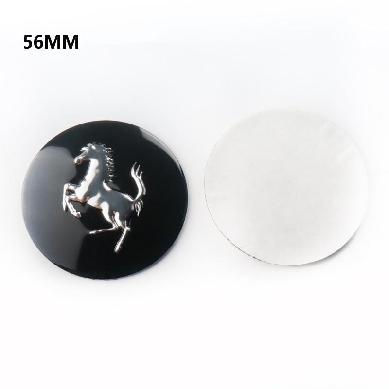 

4pcs 56mm Yellow Horse Car Center Hub Emblem Stickers Car Wheel Cap Steering Wheel Sticker Decal Badge чорний