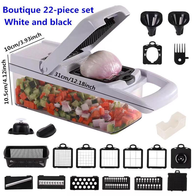 

ZISIZ 22-in-1 Multifunction Vegetable Chopper Set