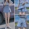 Women's High Waist A-Line Denim Skirt: New Summer Style with Anti-Exposure Lining and Slimming, Hip-Covering Design. Versatile Skirt Pants.