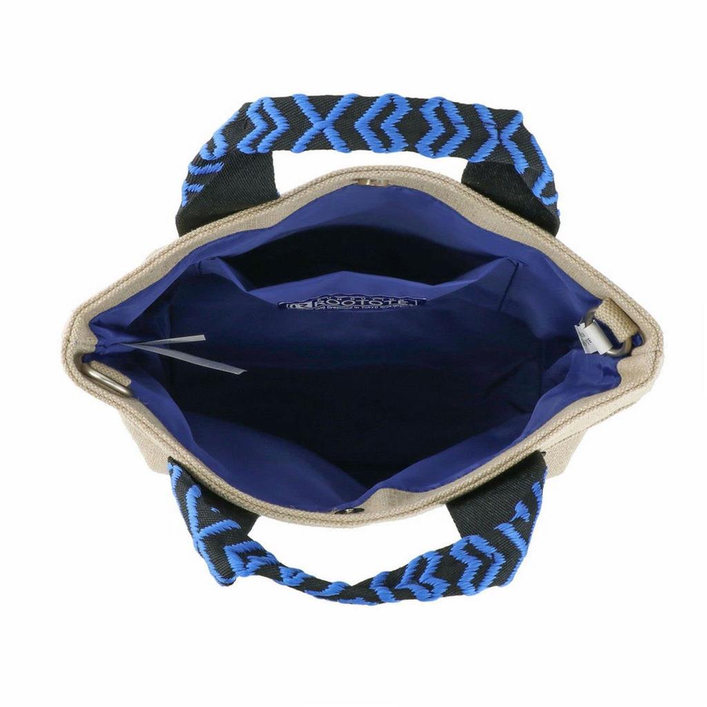 Jute Tote Bag LT Deli POINT Tape [Rootote] Women's (Blue)