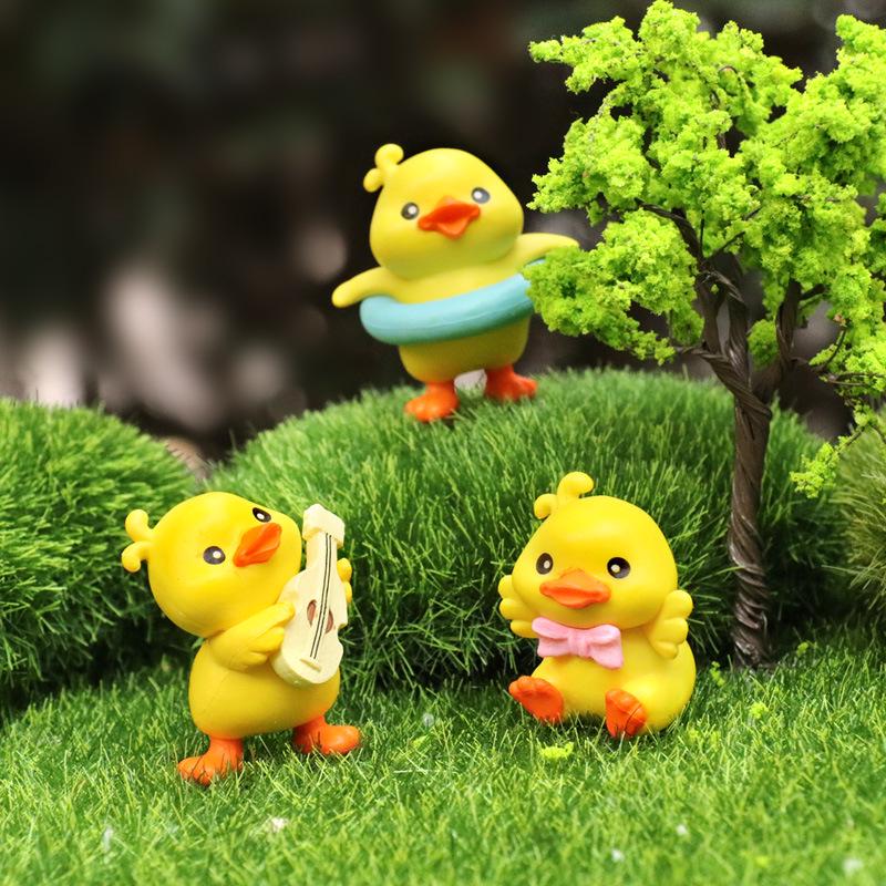 Little Yellow Duck Plush Toy Raincoat Doll - Cute Car Decor Ornament