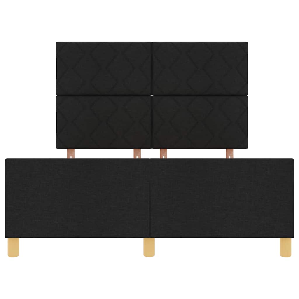 Bed Frame with Headboard Black 160 x 200 cm Fabric