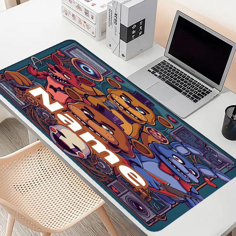 Benutzerdefinierter Name Personalisierte Five Nights at Freddy's Muster Mauspads, Laptop PC Schreibtischmatte, Dekorative Schreibtischmatte für Zuhause Tastaturpad Geschenk