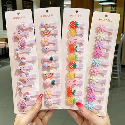 10 Teile/satz Baby Haar Clips Cartoon Bögen Blume Mädchen Haarnadeln Süße Kinder Clips Barrettes Baby Haar Zubehör