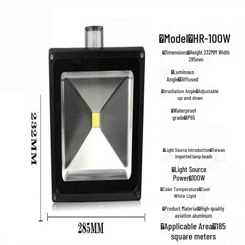 Rongyu 100W Motion Sensor Outdoor Light