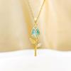 Tulip Zircon Pendant Necklace - Versatile, Non-fading Titanium Steel Women's Accessory
