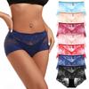 Big Size Female Summer Sexy Lace Transparent Hollow Low Waist Triangle Briefs