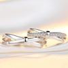 925 Silver Plated Bow Ring Couple Rings Adjustable Open Ring for Women Men Fashion Jewelry Gift