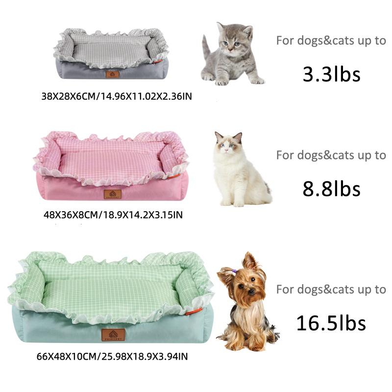Small Dog Pet Nests Fashionable and Fresh Cat Wooden Ear Edge Square Nest Summer Cool Nest Cat Bed Dog Nests Pet Products