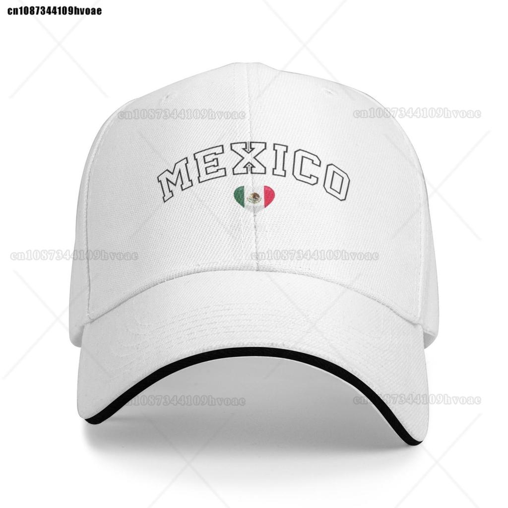Mexico Flag Caps EST Retro Cowboy Washed Baseball Caps FeUnisex Sport Denim Sunscreen Hats Spring Summer Cap Unisex Trucker Cap