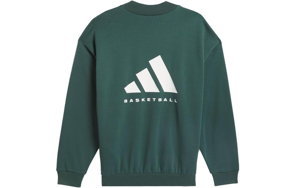 Adidas Sweatshirts Unisex Mineral Green Crew Neck Moderate Regular IM8421