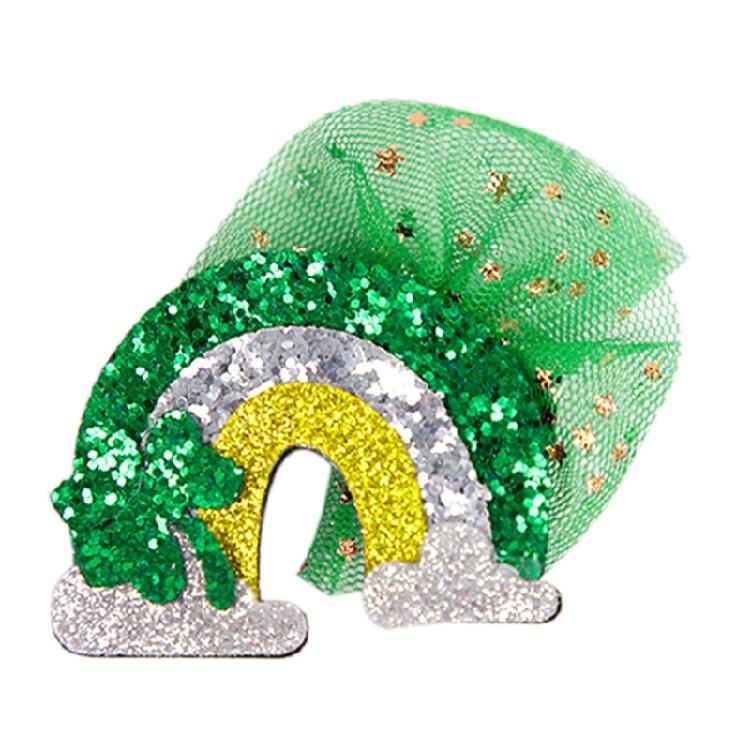 StPatrick Day Decorative Hair Clip LuckyClovers Hairhoop Festive Party Hair Pins