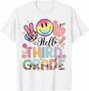 Hello 3rd Grade Boy Girl Teacher Back To School 3rd Grade T Shirt