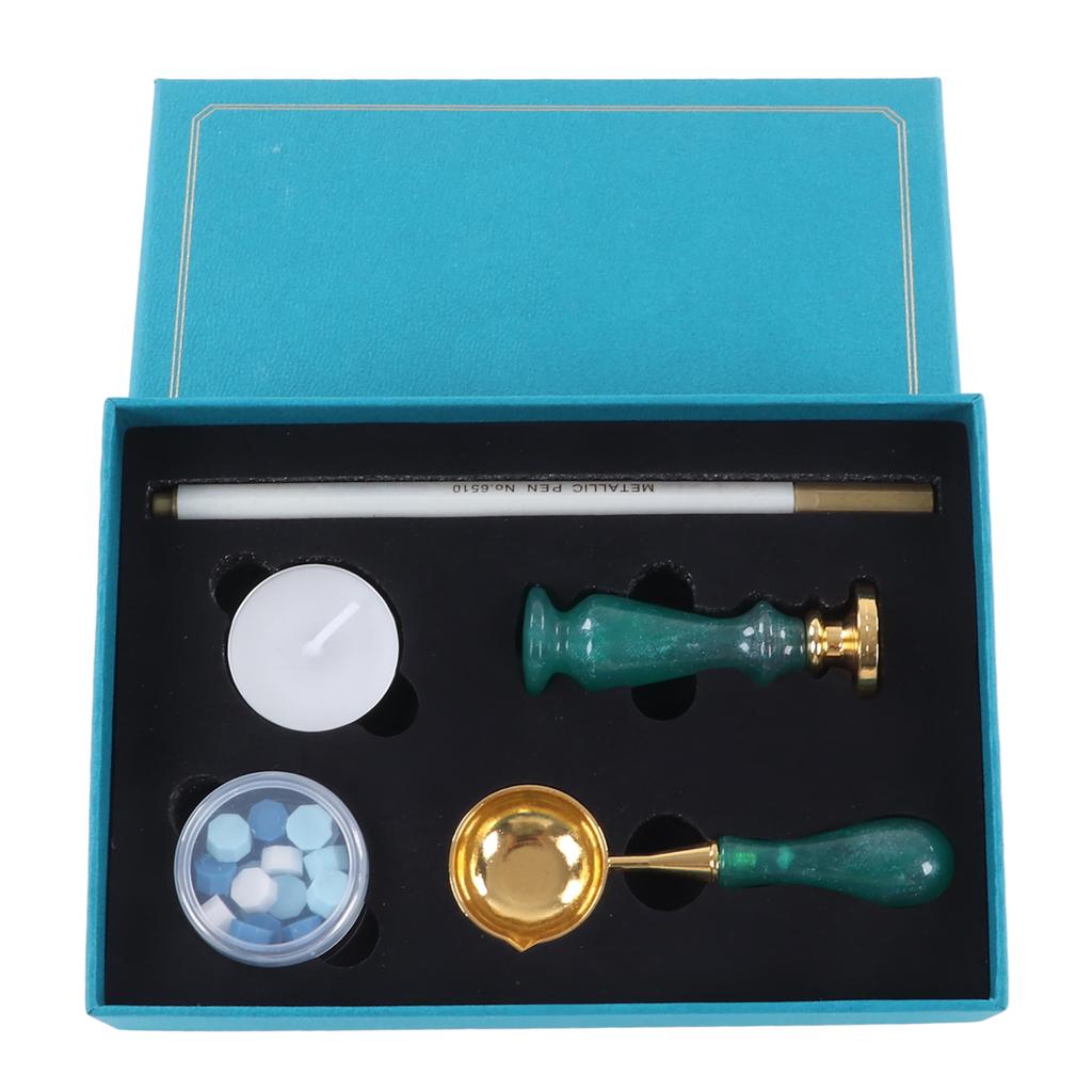 Wax Sealing Stamp Kit Tridimensional Clear Pattern Detachable Handle Delicate Wax Vintage Wax Sealin