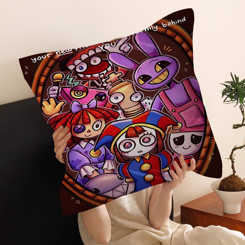 Cartoon The AAmazing DDigital CCircus Pillow Anime Pillow Sofa Bed Head Pillow Cover Cushion Cover 45x45 Cm Fashion