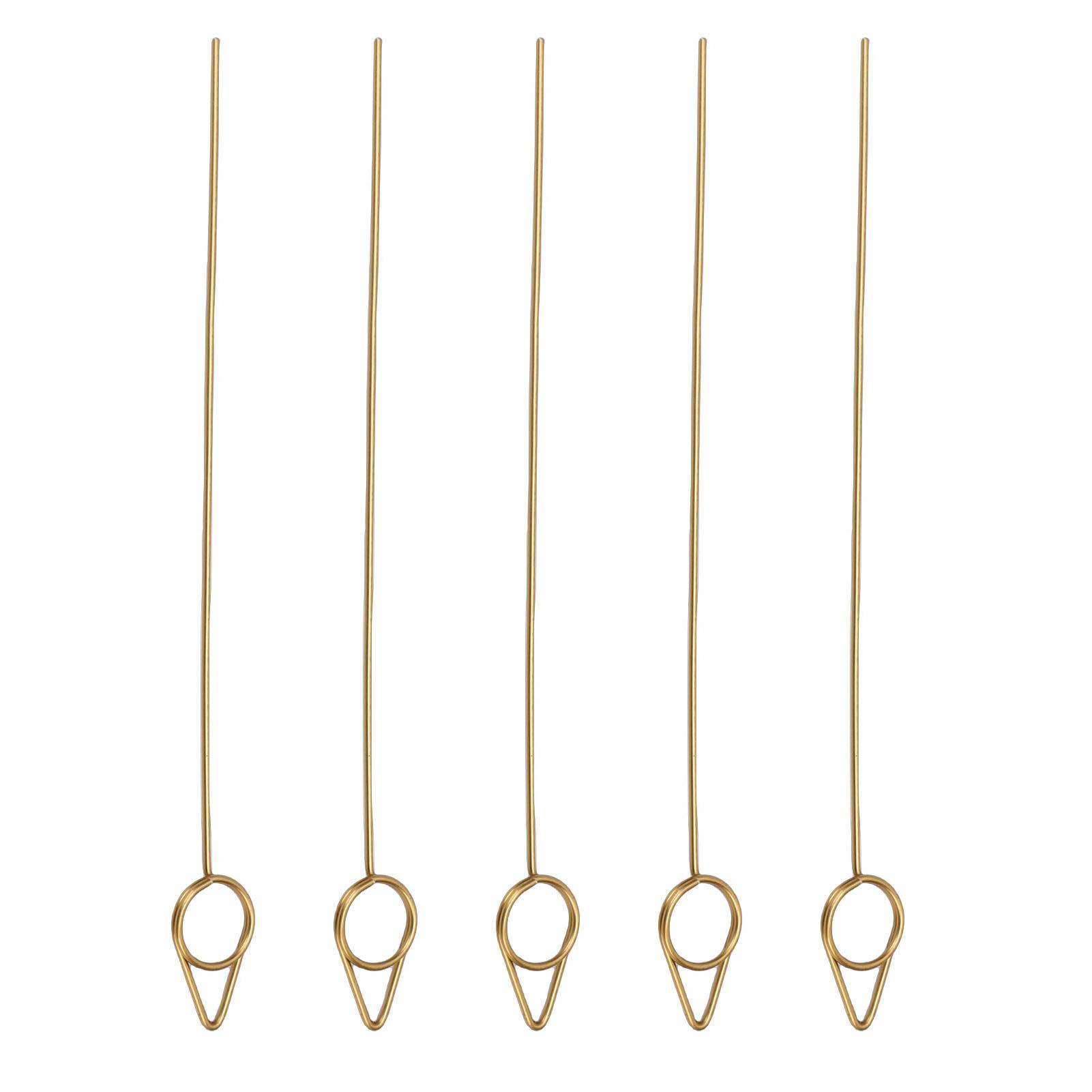 

40 PCS Floral Card Holder Picks Gold Cone Shaped Gift Card Bouquet Holders for Photos Memo 150MM