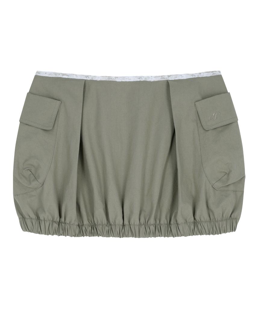 Podeowedeo Pocket Balloon Mini Skirt (Khaki)