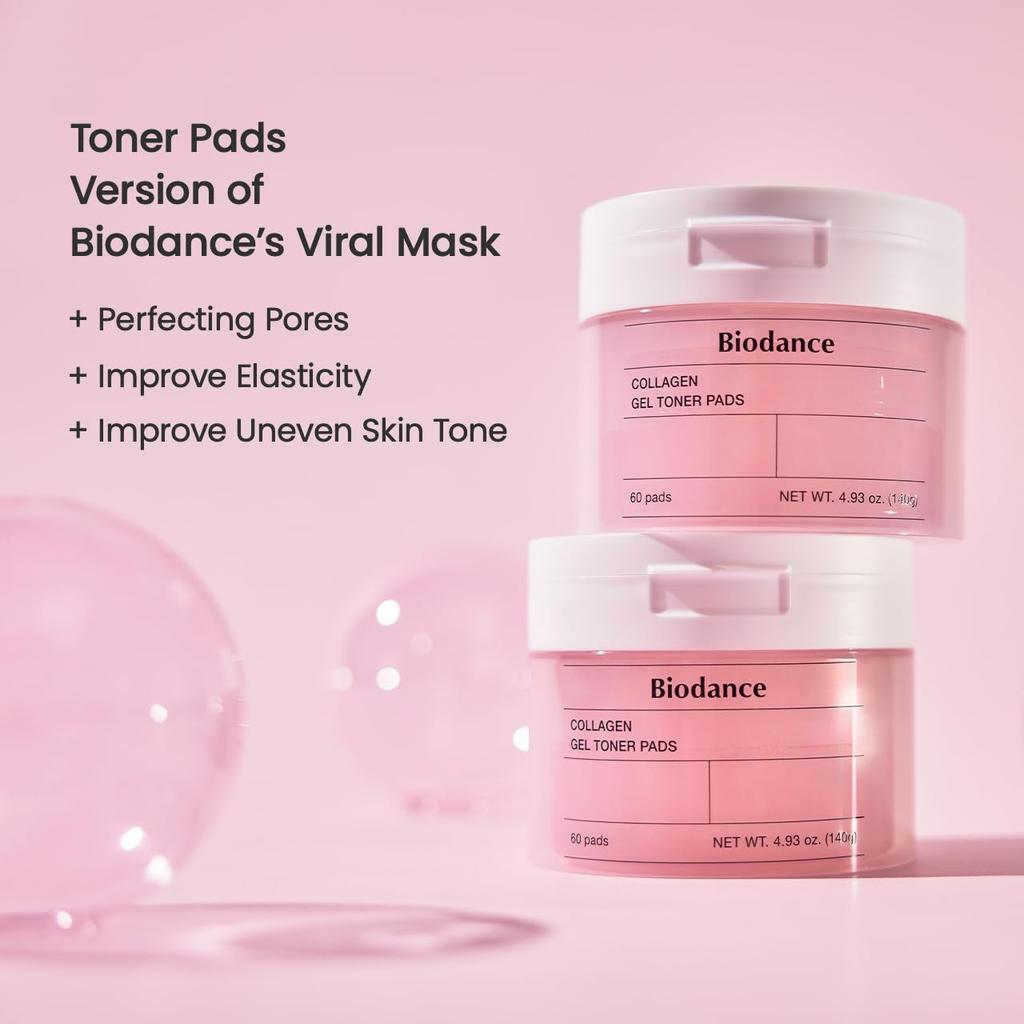 Biodance Gel Toner Pads 60pcs Toner Pad Collagen Vita Ceranol Sea Kelp