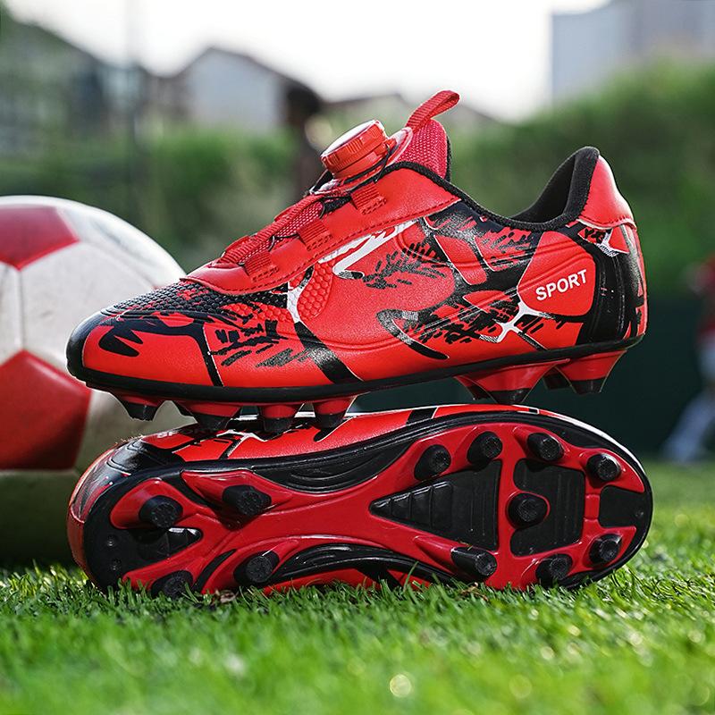 Training Sports Foreign Trade Broken Sneakers Competition Pupil Nails Rotating Shoes Buckle Football Shoes Children's Long Nails